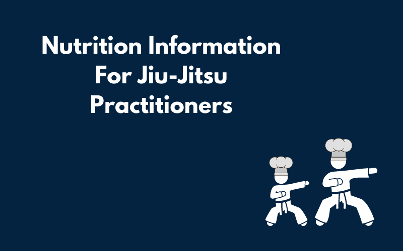 A Canva graphic showing Nutrition Information For Jiu-Jitsu Practitioners