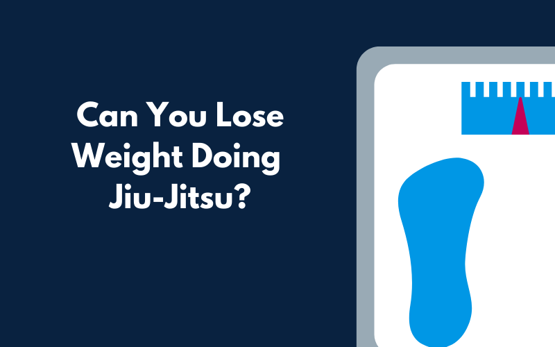 image shows a blog title image for a post about losing weight with jiu jitsu